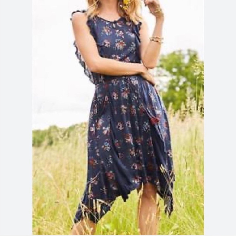 Matilda Jane Woodland Sprite Floral Navy Dress XS